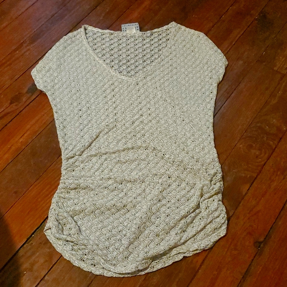 Beige & Gold knitted top